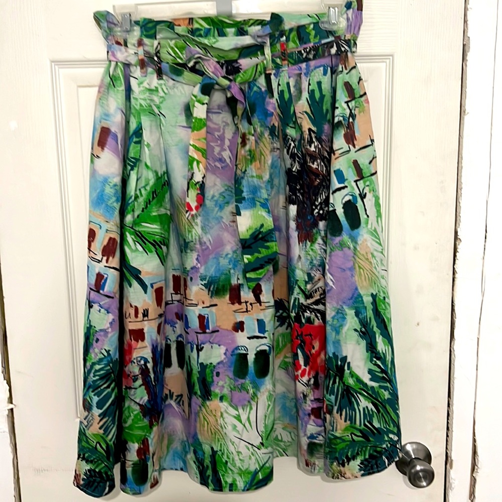 Ruffle top elastic waist skirt